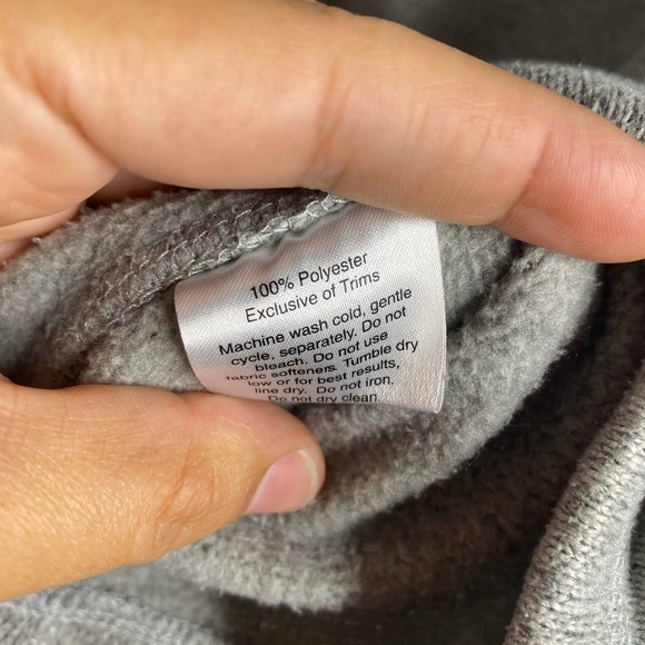 Eddie Bauer Pullover Quarter Zip Grey Sweater Side Zipper Pocket XLarge Gorpcore - Picture 6 of 8